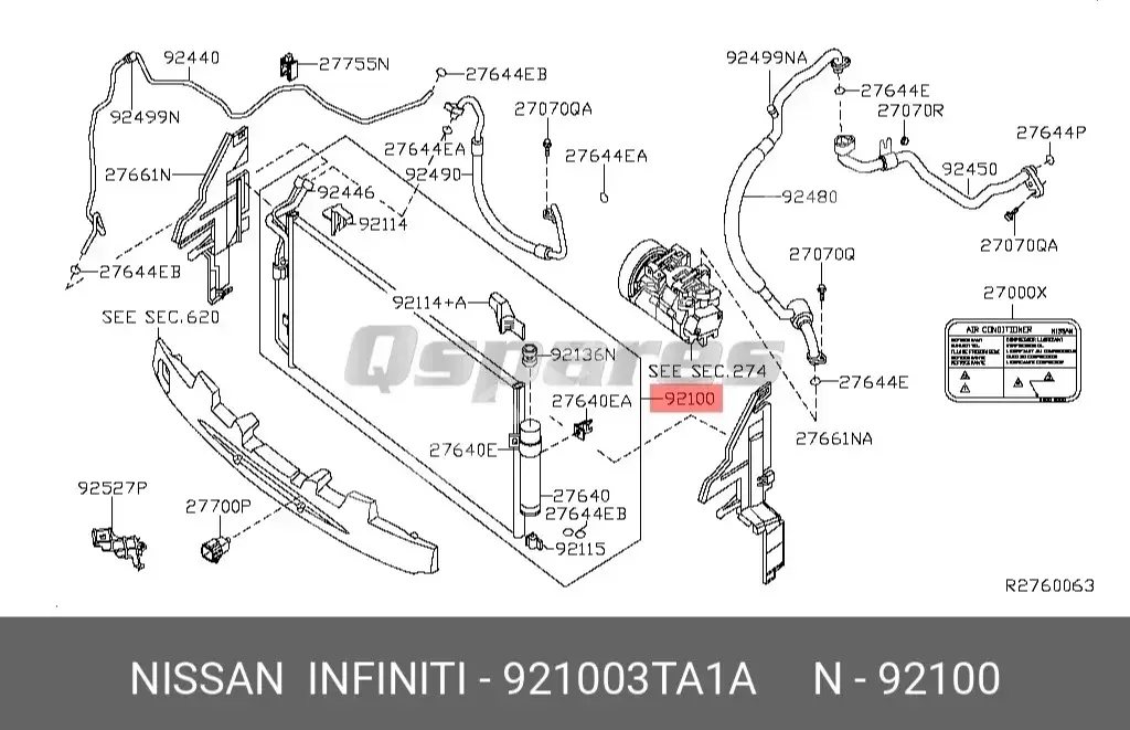 Car Parts - Nissan  Altima  - Cooling and heating system  -Part Number: 921003TA1A