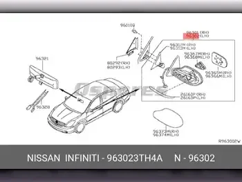 Car Parts - Nissan  Altima  - Body Parts & Mirrors  -Part Number: 963023TH4A