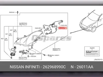 قطع غيار السيارات - نيسان  ألتيما  - اللإضاءة والفيوزات  -رقم القطعة: 262968990C