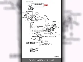 Car Parts - Toyota  Corolla  - Engine & Engine Parts  -Part Number: 1230525020