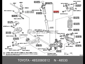 Car Parts - Toyota  Camry  - Steering and Suspension  -Part Number: 4853080812