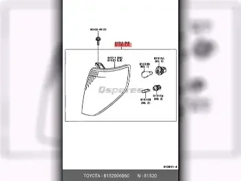 Car Parts - Toyota  Camry  - Lightning & Fuses  -Part Number: 8152006060