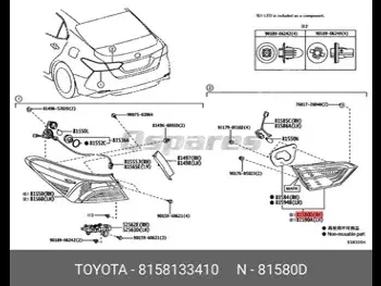 Car Parts - Toyota  Camry  - Lightning & Fuses  -Part Number: 8158133410