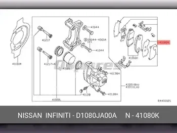 قطع غيار السيارات - نيسان  ألتيما  - الفرامل ومحامل العجلات  -رقم القطعة: D1080JA00A