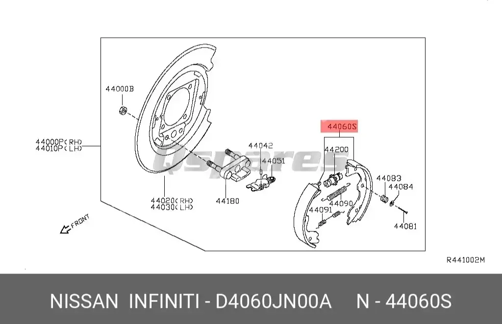 قطع غيار السيارات - نيسان  ألتيما  - الفرامل ومحامل العجلات  -رقم القطعة: D4060JN00A