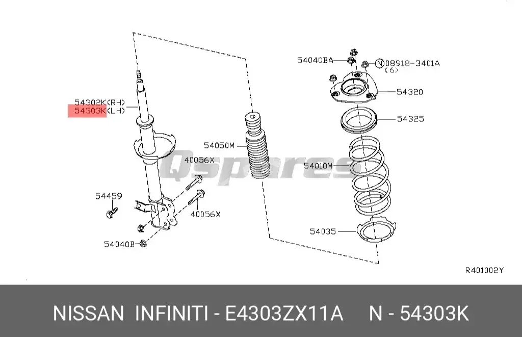 Car Parts - Nissan  Altima  - Steering and Suspension  -Part Number: E4303ZX11A