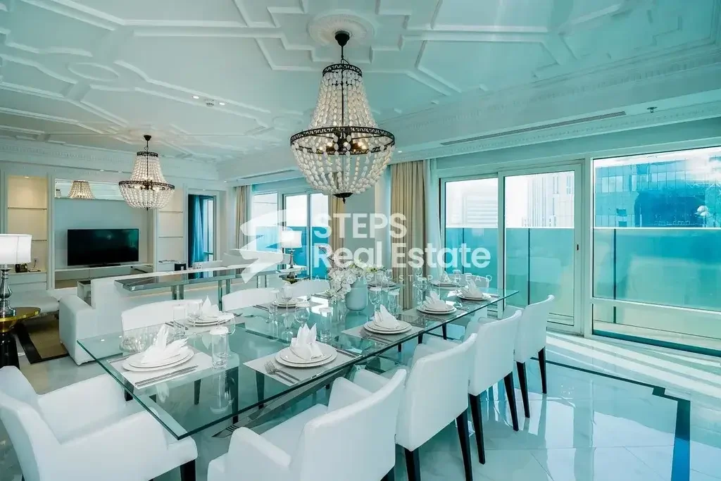 4 Bedrooms  Penthouse  For Rent  in Doha -  West Bay  Fully Furnished