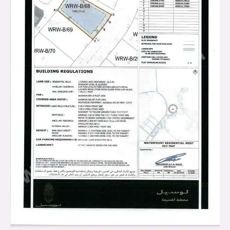 Labour Camp For Sale in Lusail  -Area Size 1,500 Square Meter