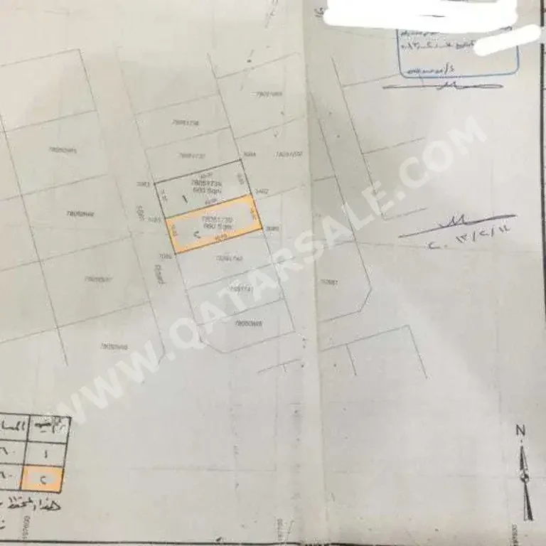 Lands For Sale in Al Shamal  - Abo Dhalouf  -Area Size 660 Square Meter