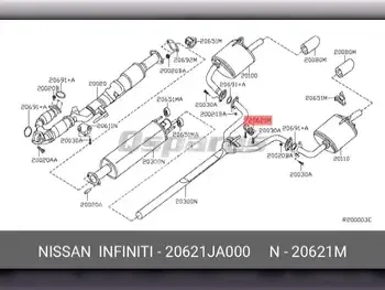 Car Parts - Nissan  Altima  - Exhaust Systems  -Part Number: 20621JA000