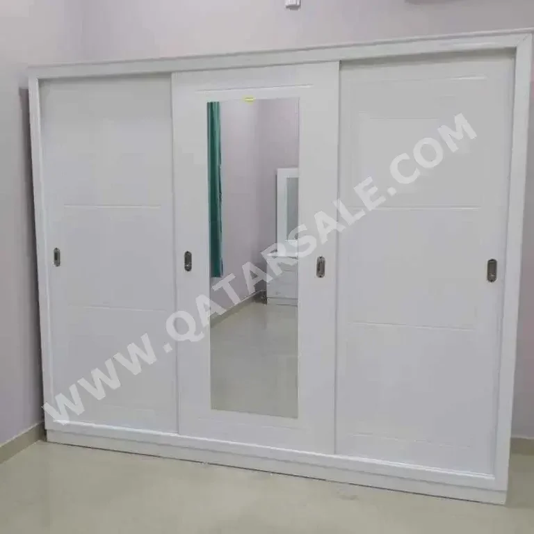Wardrobes & Dressers Doha Furniture White Qatar 2022 Sliding Door 3 Wood Wardrobes With