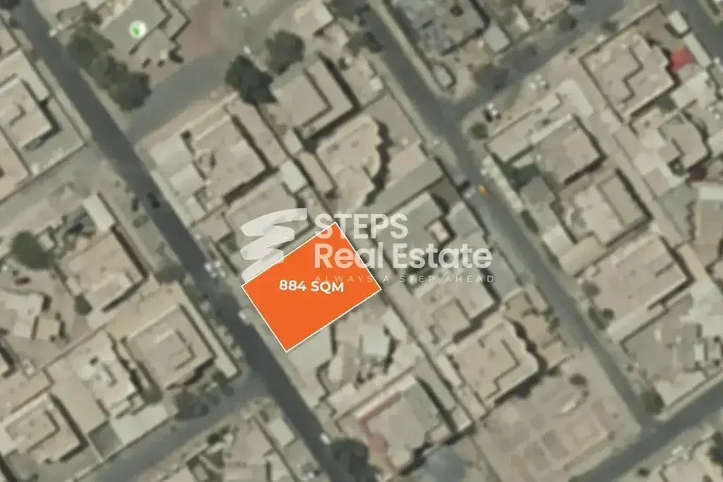 Lands For Sale in Doha  - Al Markhiya  -Area Size 884 Square Meter