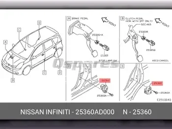 Car Parts - Nissan  Pathfinder  - Electric Parts  -Part Number: 25360AD000