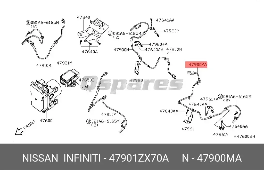 قطع غيار السيارات - نيسان  ألتيما  - القطع الالكترونية  -رقم القطعة: 47901ZX70A