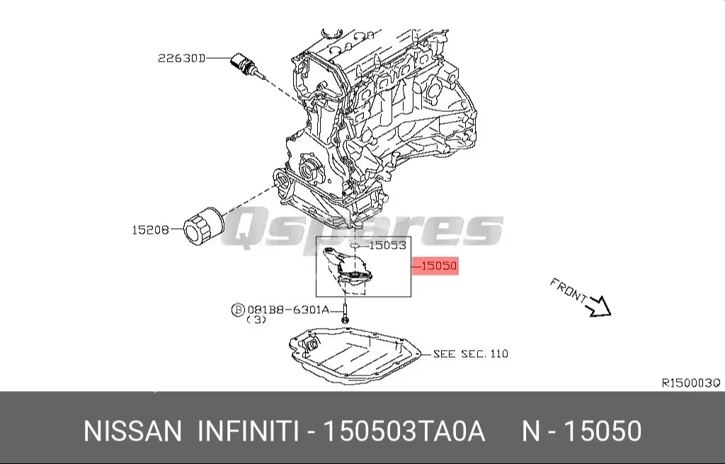 Car Parts - Nissan  Altima  - Engine & Engine Parts  -Part Number: 150503TA0A