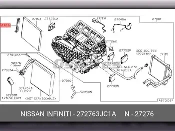 Car Parts - Nissan  Altima  - Filters & Caps  -Part Number: 272763JC1A