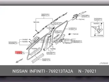 Car Parts - Nissan  Altima  - Strips, rubber  -Part Number: 769213TA2A