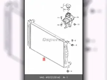 Car Parts - Audi  A6  - Radiators  & Cooling Fans  -Part Number: 4F0121251AG