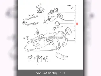 Car Parts - Volkswagen  Golf  - Lightning & Fuses  -Part Number: 5K1941006J