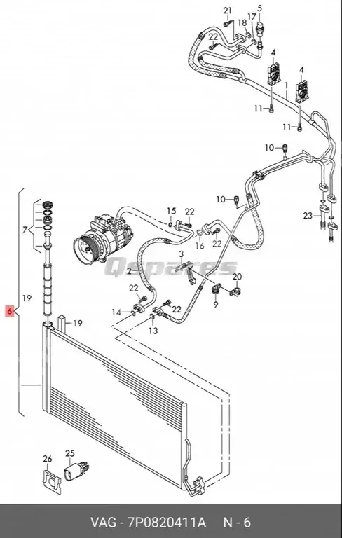 Car Parts - Volkswagen  Touareg  - Heating & Air Conditioning  -Part Number: 7P0820411A