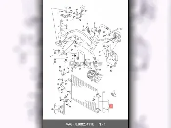 Car Parts - Audi  A3  - Heating & Air Conditioning  -Part Number: 8J0820411B