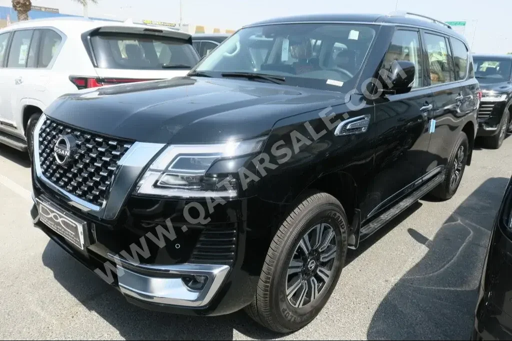 Nissan  Patrol  Titanium  2023  Automatic  0 Km  6 Cylinder  Four Wheel Drive (4WD)  SUV  Black  With Warranty