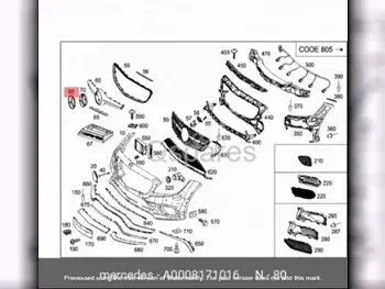 قطع غيار السيارات - مرسيدس - بنز  سي - كلاس  - أكسسوارات  -رقم القطعة: A0008171016