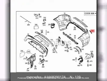 Car Parts - Mercedes-Benz  GLE  - Body Parts & Mirrors  -Part Number: A1668200174