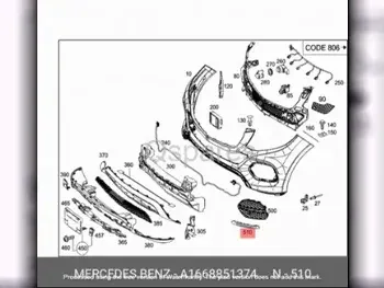 Car Parts - Mercedes-Benz  ML-Class  - Body Parts & Mirrors  -Part Number: A1668851374