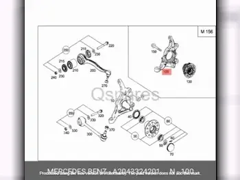 قطع غيار السيارات - مرسيدس - بنز  سي - كلاس  - التوجيه والتعليق  -رقم القطعة: A2043324201