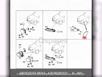 قطع غيار السيارات - مرسيدس - بنز  سي - كلاس  - اللإضاءة والفيوزات  -رقم القطعة: A2048200221