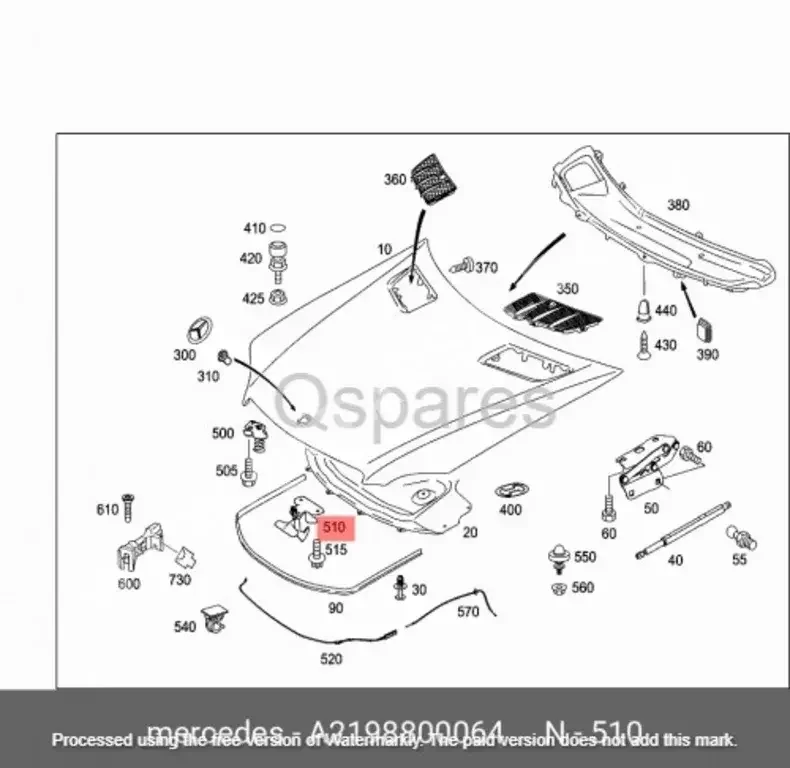 Car Parts - Mercedes-Benz  ML-Class  -Part Number: A2198800064