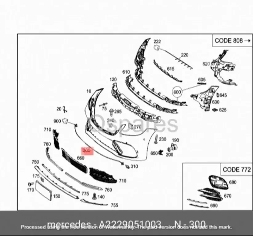 Car Parts - Mercedes-Benz  S-Class  -Part Number: A2229051003