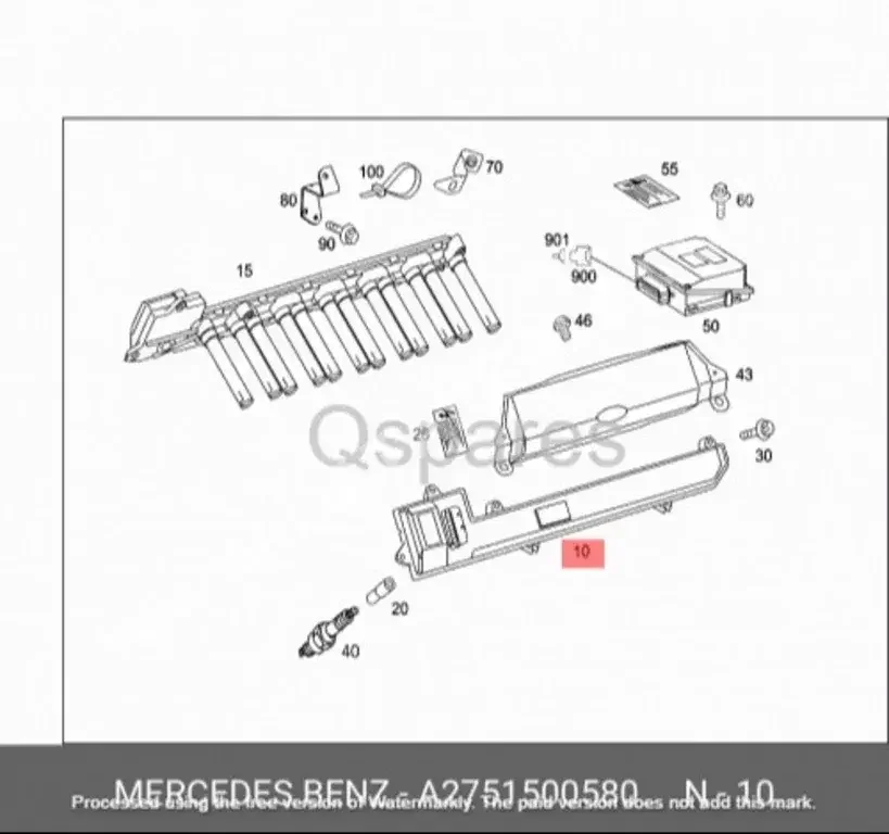 Car Parts - Mercedes-Benz  CL-Class  - Ignition System Components  -Part Number: A2751500580