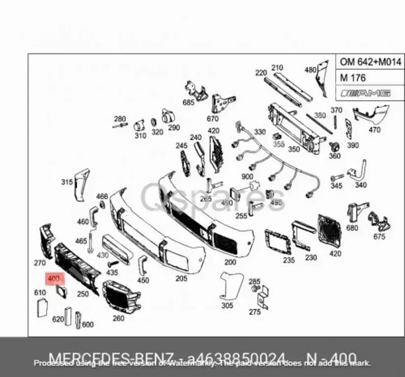 قطع غيار السيارات - مرسيدس - بنز  جي - كلاس  -رقم القطعة: A4638850024