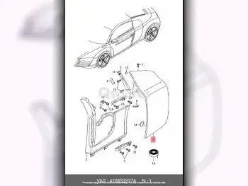 Car Parts - Audi  R8  - Body Parts & Mirrors  -Part Number: 420853337A