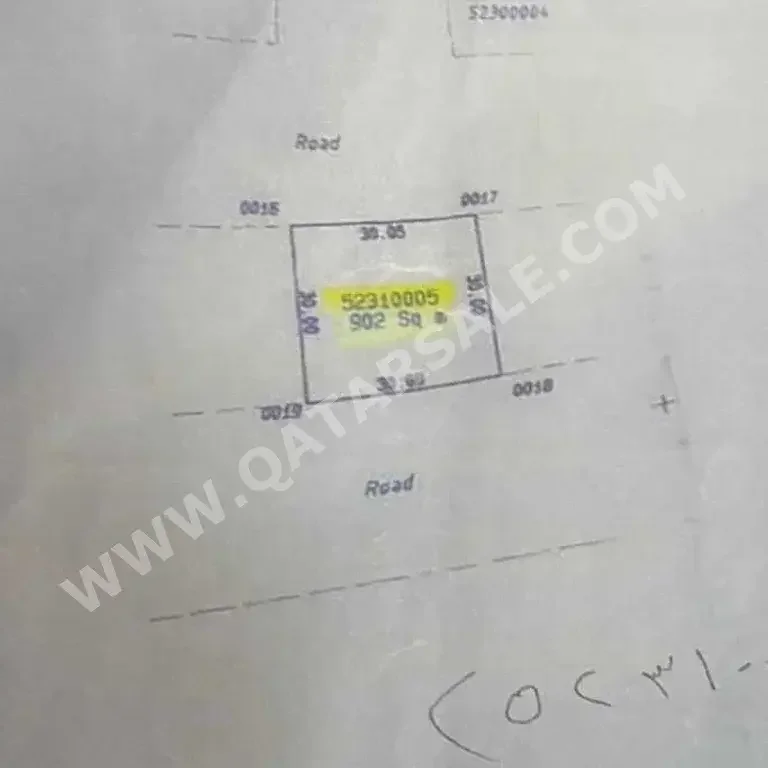 Lands For Sale in Al Rayyan  - Al Luqta  -Area Size 902 Square Meter