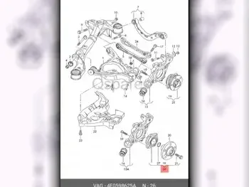 Car Parts - Audi  A6  - Brakes & Wheel Bearings  -Part Number: 4F0598625A