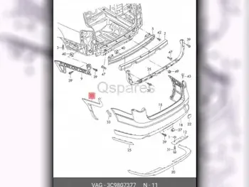 Car Parts - Volkswagen  Passat  - Body Parts & Mirrors  -Part Number: 3C9807377