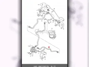 قطع غيار السيارات - اودي  كيو 5  - السيور والهوزات ومضخات المياه  -رقم القطعة: 06E133817K