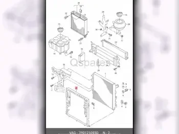 Car Parts - Volkswagen  Touareg  - Radiators  & Cooling Fans  -Part Number: 7P0121093D
