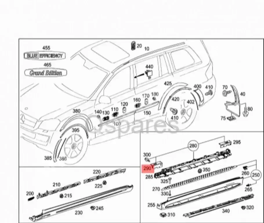 Car Parts - Mercedes-Benz  ML-Class  - Body Parts & Mirrors  -Part Number: A1646981331