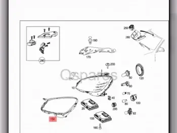 Car Parts - Mercedes-Benz  C-Class  - Strips, rubber  -Part Number: A2048260158