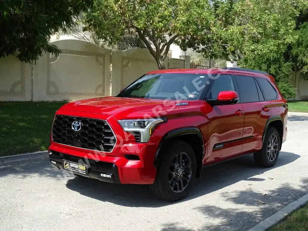 Toyota  Sequoia  Platinum  2023  Automatic  300 Km  6 Cylinder  All Wheel Drive (AWD)  SUV  Red  With Warranty