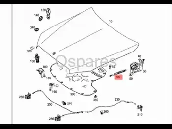 Car Parts - Mercedes-Benz  E-Class  - Hood and Trunk lifters  -Part Number: A2139800164