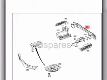 قطع غيار السيارات - مرسيدس - بنز  سي ال اس - كلاس  - قطع بدل السيارة الخارجية و المرايا  -رقم القطعة: A2186100014