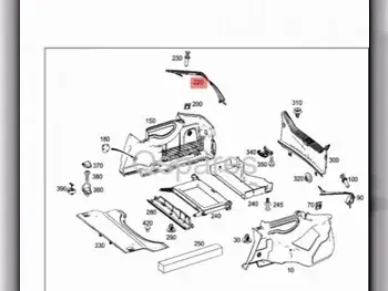 قطع غيار السيارات - مرسيدس - بنز  سي ال اس - كلاس  - قطع بدل السيارة الخارجية و المرايا  -رقم القطعة: A2186931433