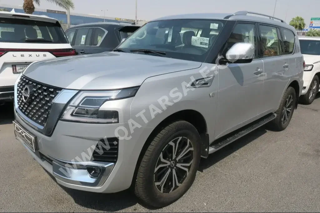 Nissan  Patrol  Titanium  2023  Automatic  0 Km  8 Cylinder  Four Wheel Drive (4WD)  SUV  Silver  With Warranty