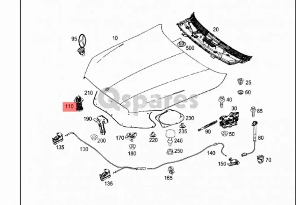 Car Parts - Mercedes-Benz  S-Class  -Part Number: A2048800127