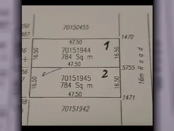 Lands For Sale in Al Daayen  - Umm Qarn  -Area Size 784 Square Meter